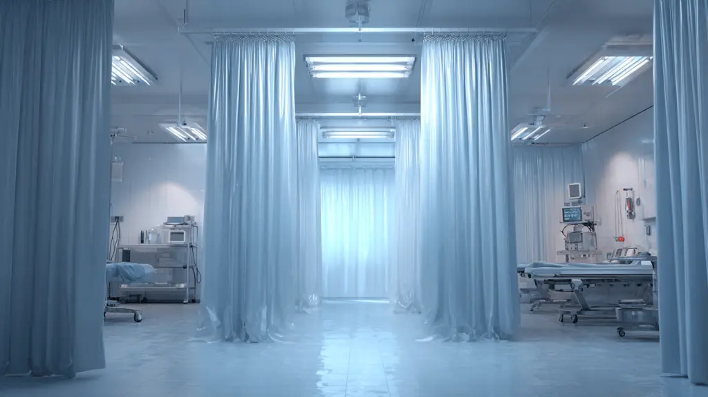 Biombo para leito hospitalar Cortina??